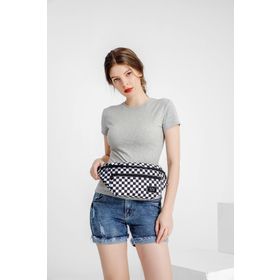 Smart Bags SMB1154 Kırçıllı Gri Siyah Kadın Bel Çantası