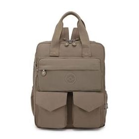Smart Bags SMB1175 Açık Kahve Kumaş Krinkil Kadın Sırt Çantası