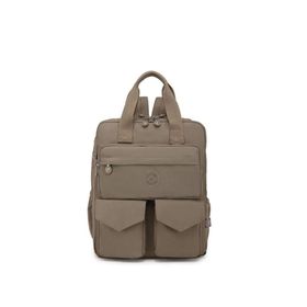 Smart Bags SMB1175 Açık Kahve Kumaş Krinkil Kadın Sırt Çantası