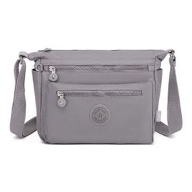 Smart Bags SMB1238 Gri Krinkıl Kumaş Kadın Çapraz Askılı Çanta