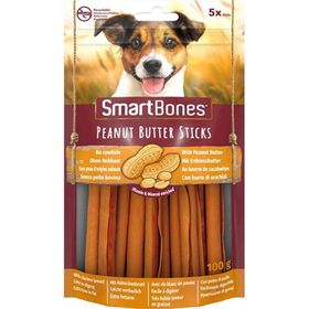 Smart Bones Fıstık Ezmeli Tavuklu Sticks 5 Parça 100 gr Köpek Ödül Maması