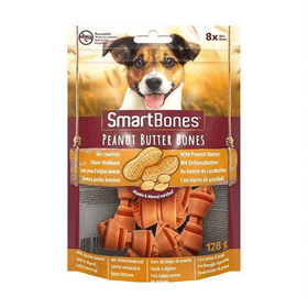 Smart Bones Tavuklu Fıstık Ezmeli Mini Düğüm Kemik 8'li 128 gr Köpek Ödülü