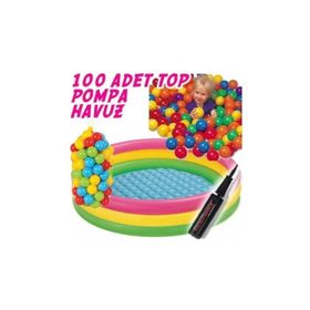 Smart Fox Şişme Taban Oyun Havuzu+100 Oyun Topu+Pompa