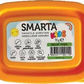 Smarta Kids 70 gr Neon Yeşil Havayla Kuruyan Modelleme Hamuru