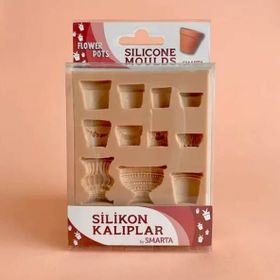 Smarta SK1013002 Çiçek Saksıları Silikon Kalıp