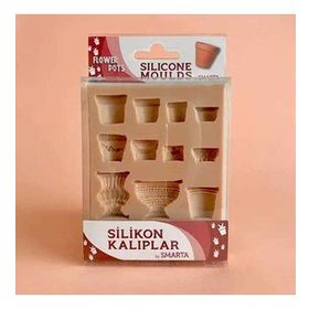Smarta SK1013002 Çiçek Saksıları Silikon Kalıp