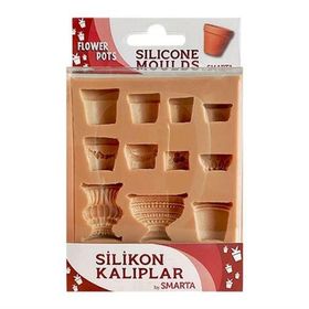 Smarta SK1013002 Çiçek Saksıları Silikon Kalıp
