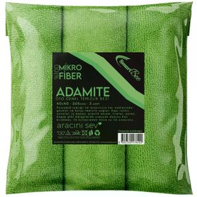 SmartBee 3'lü 40x40 cm 265 GSM Yeşil Mikrofiber Oto Temizlik Bezi