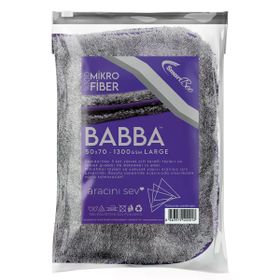 SmartBee BABBA Large Çift Kat 50x70 cm 1300GSM - Koyu Gri Mikrofiber Oto Kurulama Havlusu