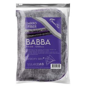 SmartBee BABBA Medium Çift Kat 40x60 cm 1300GSM - Koyu Gri Mikrofiber Oto Kurulama Havlusu