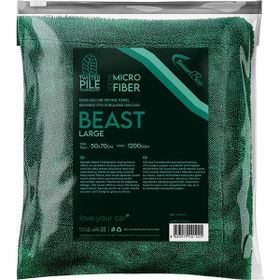 SmartBee Beast Çift Kat Twisted Pile 50x70 cm 1200GSM – Koyu Yeşil Mikrofiber Oto Kurulama Havlusu