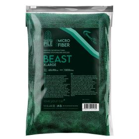 SmartBee Beast Çift Kat Twisted Pile 60x90 cm 1200GSM – Koyu Yeşil Mikrofiber Oto Kurulama Havlusu