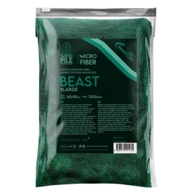 SmartBee Beast Çift Kat Twisted Pile 60x90 cm 1200GSM – Koyu Yeşil Mikrofiber Oto Kurulama Havlusu