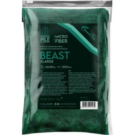 SmartBee Beast Çift Kat Twisted Pile 60x90 cm 1200GSM – Koyu Yeşil Mikrofiber Oto Kurulama Havlusu