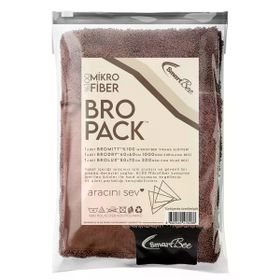SmartBee Bropack Edgeless Kahverengi Mikrofiber Oto Yıkama Paketi