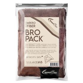 SmartBee Bropack Edgeless Kahverengi Mikrofiber Oto Yıkama Paketi
