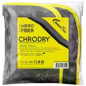 SmartBee Chrodry 50x70 cm 440GSM - Antrasit Mikrofiber Oto Kurulama Havlusu