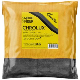 SmartBee Chrolux 300GSM Turuncu-Gri 40x50 cm 2'li Mikrofiber Kalın Cam Bezi