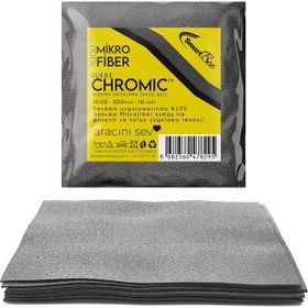 SmartBee Chromic 10'lu Suede 10x10 cm 200GSM - Gri Mikrofiber Seramik Uygulama Bezi