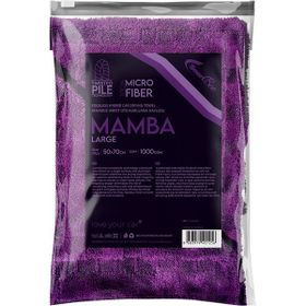 SmartBee Mamba Çift Kat Hybrid Twisted Pile 50x70 cm 1000GSM – Mor Mikrofiber Oto Kurulama Havlusu