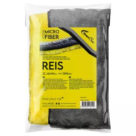 SmartBee REİS 60x90 cm 1300GSM - Sarı Gri Çift Kat Mikrofiber Oto Kurulama Havlusu