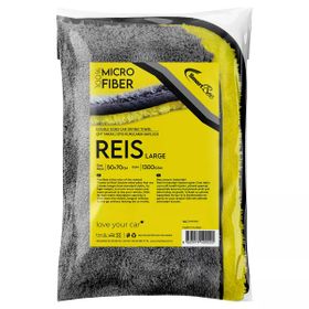 SmartBee REİS Large 50x70 cm 1300GSM - Sarı Gri Çift Kat Mikrofiber Oto Kurulama Havlusu