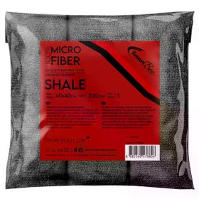 SmartBee SHALE 3'lü 40x40 cm 320GSM - Antrasit Mikrofiber Lazer Kesim Cila Bezi