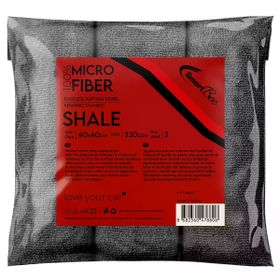 SmartBee SHALE 3'lü 40x40 cm 320GSM - Antrasit Mikrofiber Lazer Kesim Cila Bezi