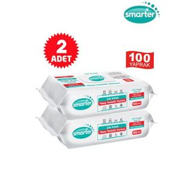 Smarter 100 Yaprak Beyaz Sabun Kokulu Yüzey Temizlik Havlusu