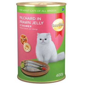Smartheart Jöle İçinde Karides ve Sardalyalı Yetişkin 400 gr Kedi Konservesi