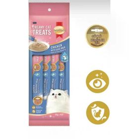 Smartheart Tavuklu ve Keçi Sütlü 4x15 gr Krema Kedi Ödülü