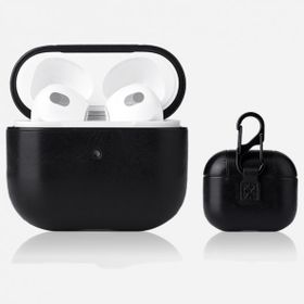Smcase Apple Airpods 3. Nesil Kancali Suni Deri Silikon SF9 Kılıf