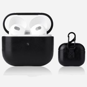 Smcase Apple Airpods 3. Nesil Kancali Suni Deri Silikon SF9 Kılıf