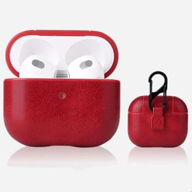 Smcase Apple Airpods 3. Nesil Kancali Suni Deri Silikon SF9 Kılıf