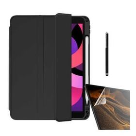 Smcase Apple iPad 10.2 2021 9. Nesil Standli Kalem Bolmeli Arkasi Seffaf Nt11 Nano Kalem Kılıf