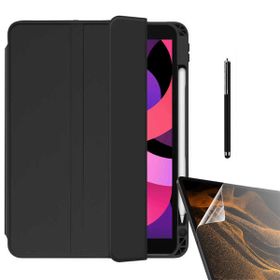 Smcase Apple iPad 10.2 2021 9. Nesil Standli Kalem Bolmeli Arkasi Seffaf Nt11 Nano Kalem Kılıf