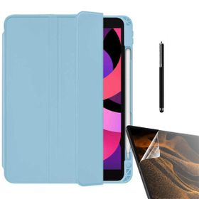 Smcase Apple iPad 10.2 2021 9. Nesil Standli Kalem Bolmeli Arkasi Seffaf Nt11 Nano Kalem Kılıf