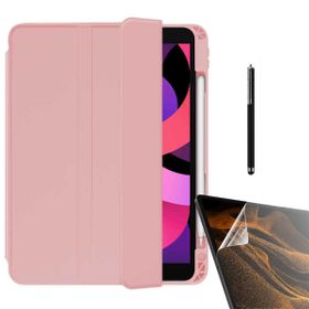 Smcase Apple iPad 10.2 2021 9. Nesil Standli Kalem Bolmeli Arkasi Seffaf Nt11 Nano Kalem Kılıf