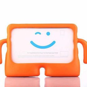 Smcase Apple iPad 10.2 2021 9. Nesil Tutacakli Cocuklar Icin Silikon İB1 Kılıf