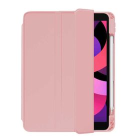 Smcase Apple iPad Air 10.9 2020 4. Nesil Standli Kalem Bölmeli Arkasi Şeffaf NT2 Kılıf