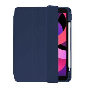 Smcase Apple iPad Air 10.9 2022 5. Nesil Standli Kalem Bölmeli Arkasi Şeffaf NT2 Kılıf