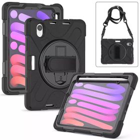 Smcase Apple iPad Mini 2021 6. Nesil Tablet Tank Koruma Defender Standli DF2 Kılıf