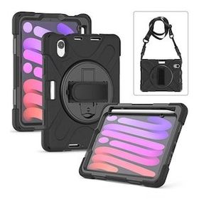 Smcase Apple iPad Mini 2021 6. Nesil Tablet Tank Koruma Defender Standli DF2 Kılıf