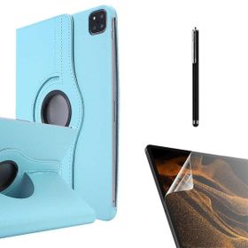 Smcase Apple iPad Pro 12.9 2022 M2 360 Dönebilen Koruma Kapakli Standli DN33 Nano Kalem Kılıf