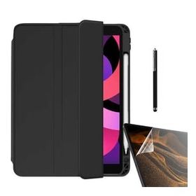 Smcase Apple iPad Pro 12.9 2022 M2 Standli Kalem Bolmeli Arkasi Seffaf NT22 Nano Kalem Kılıf