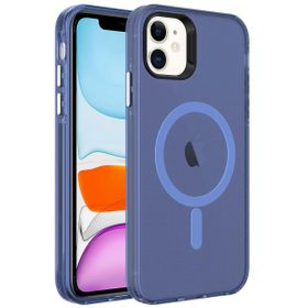 Smcase Apple iPhone 11 Flex Tuşlu Magsafeli C-Pro Arkası Buzlu Transparan Cep Telefonu Kılıfı
