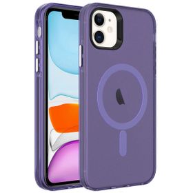 Smcase Apple iPhone 11 Flex Tuşlu Magsafeli C-Pro Arkası Buzlu Transparan Cep Telefonu Kılıfı