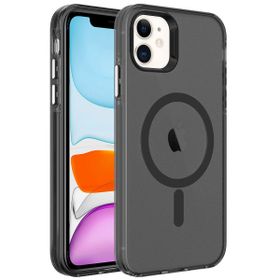 Smcase Apple iPhone 11 Flex Tuşlu Magsafeli C-Pro Arkası Buzlu Transparan Cep Telefonu Kılıfı