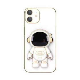 Smcase Apple iPhone 11 Standlı Kamera Korumalı Astronot Silikon Cep Telefonu Kılıfı