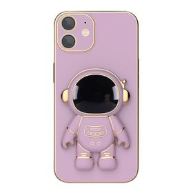 Smcase Apple iPhone 11 Standlı Kamera Korumalı Astronot Silikon Cep Telefonu Kılıfı